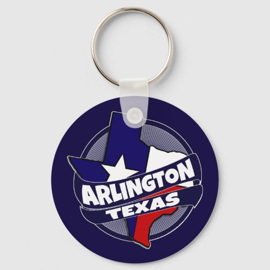 Arlington Texas-Fahne platzte Schlüsselanhänger (Vorderseite)