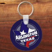 Arlington Texas-Fahne platzte Schlüsselanhänger (Vorderseite)