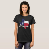 Arlington, Texas Flag Karte Frauen schwarz T-Shirt (Vorne ganz)