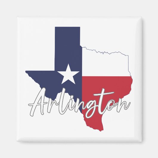 Arlington, Texas Flag Map Magnet (Vorne)