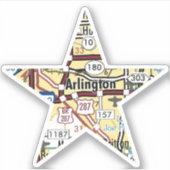 Arlington Texas Map Aufkleber (Vorderseite)