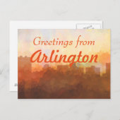 ARLINGTON, TEXAS SKYLINE - In den Wolken Postkarte (Vorne/Hinten)