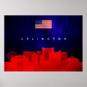 Arlington Texas Skyline Poster (Vorne)