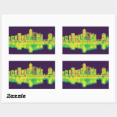 Arlington Texas Skyline Rechteckiger Aufkleber (Blatt)