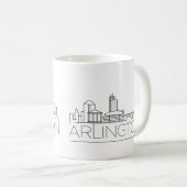 Arlington, Texas Stylized Skyline Coffee Tasse (VorderseiteRechts)