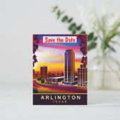 Arlington, Texas, Travel Postcard, Save The Date (Stehend Vorderseite)