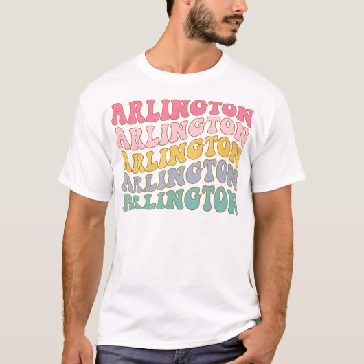 Arlington TX Arlington Texas Retro Bachelorette Bo T-Shirt (Vorderseite)