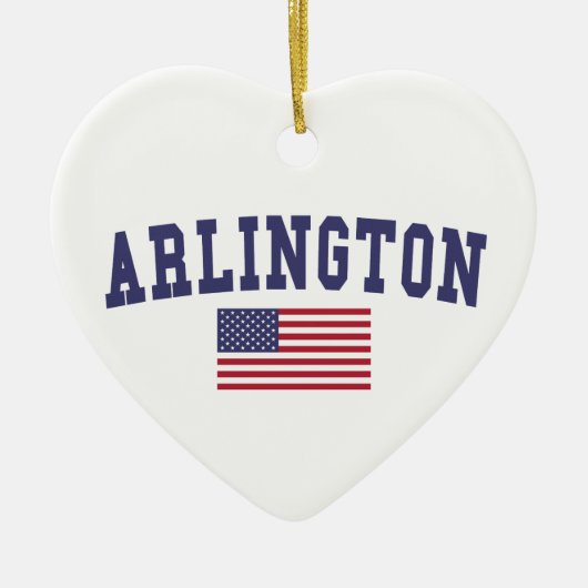 Arlington VA US Flag Keramikornament (Vorne)