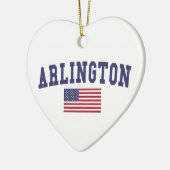 Arlington VA US Flag Keramikornament (Links)