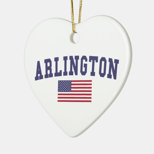 Arlington VA US Flag Keramikornament (Links)