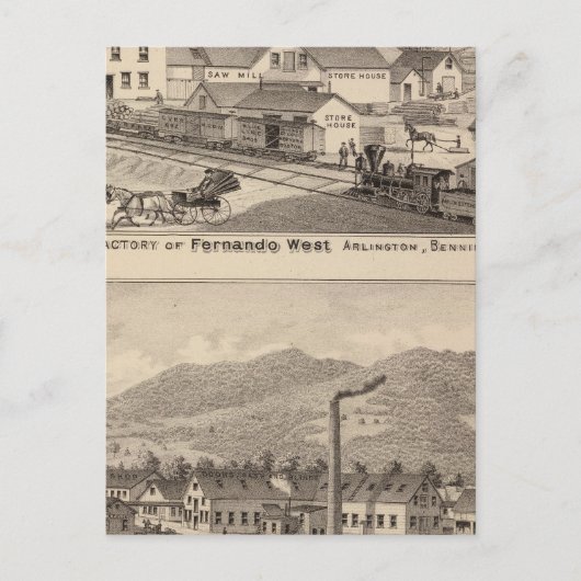 Arlington Vermont Postkarte (Vorderseite)