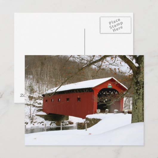 Arlington, VT-Brücke Postkarte (Vorne/Hinten)