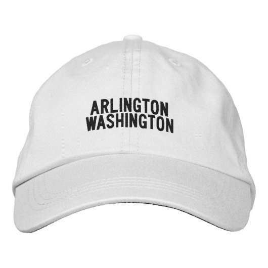 Arlington Washington Hat Bestickte Baseballkappe (Vorderseite)