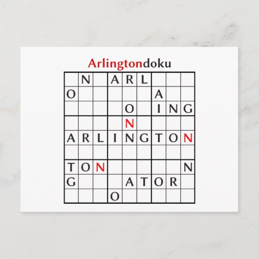 Arlingtondoku Postkarte (Vorderseite)