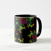 ARLO ~ Black Green Orange Pink Tasse (VorderseiteRechts)