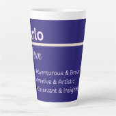 Arlo Boy Personalized Name Definition Milchtasse (Vorderseite)