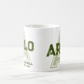 Arlo Name bedeutet monogramm grüne Tasse (Mittel)