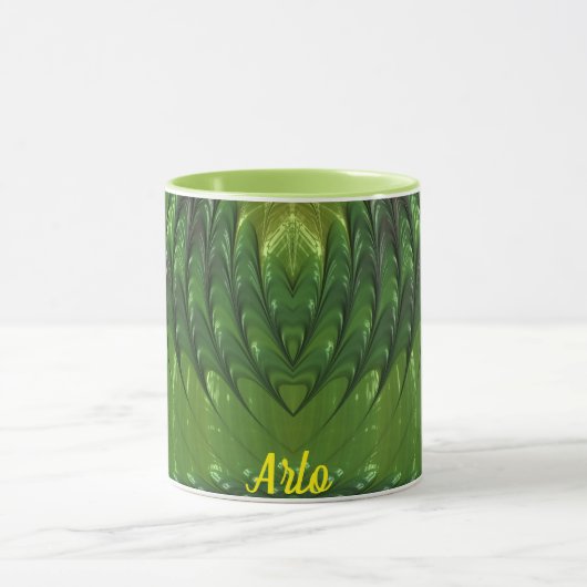 ARLO ~ Zany 3D Fraktal ~ Green Lover Tasse (Zentrum)
