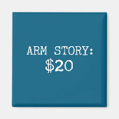 Arm Amputee Funny Gift Humor Missing Limb Quote Magnet (Vorne)