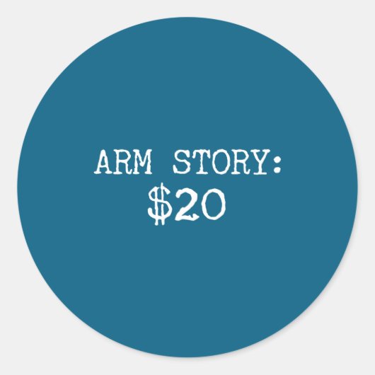 Arm Amputee Funny Gift Humor Missing Limb Quote  Runder Aufkleber (Vorderseite)