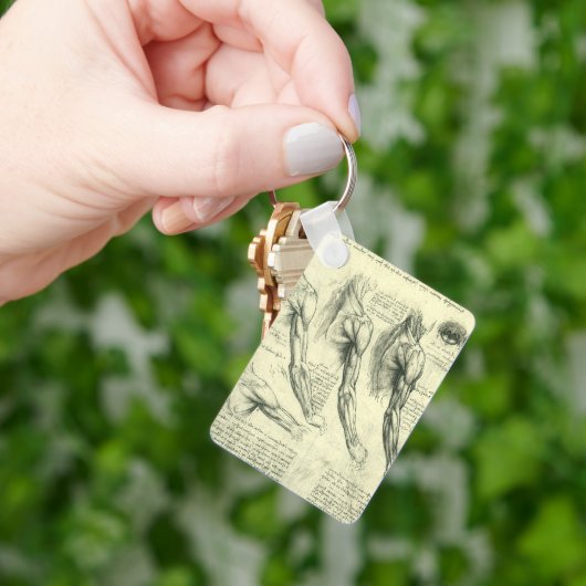 Arm and Shoulder Anatomy by Leonardo da Vinci Schlüsselanhänger (Hand)