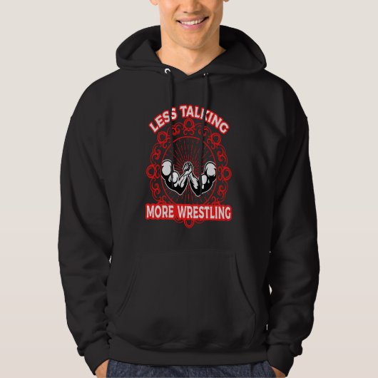 Arm Bar Wrestling Less talking more Wrestling Hoodie (Vorderseite)