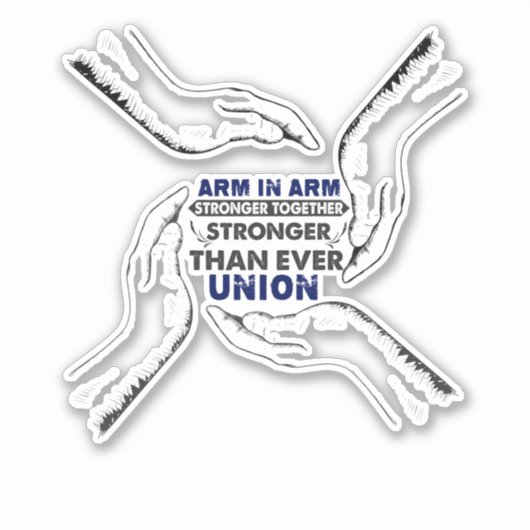 Arm in Arm - Stärker zusammen als je zuvor Aufkleber (Vorderseite)