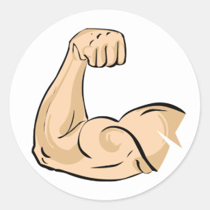 Arm-Muskel Runder Aufkleber