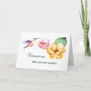 Arm Operation Denken Sie an Ihre Blume Karte