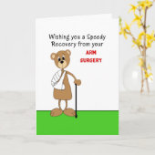 Arm-Operations-Gruß Karte-Bär in der Form mit Karte (Gelbe Blume)