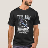 Arm Prothetische Arm Amputationsampution 7 T-Shirt (Vorderseite)