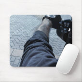 Arm und Hand eines Fahrrads Mousepad (Mit Mouse)
