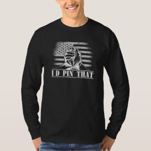 Arm Wrestler Muskel USA-Flagge Handgelenk Wrestlin T-Shirt