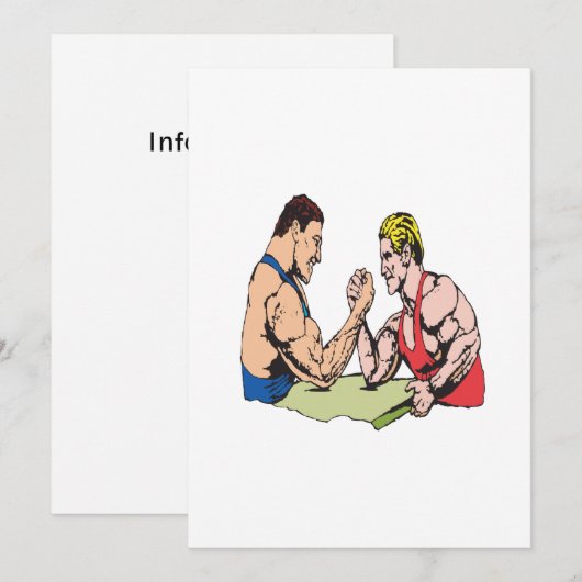 Arm-Wrestling 2 Einladung (Vorne/Hinten)