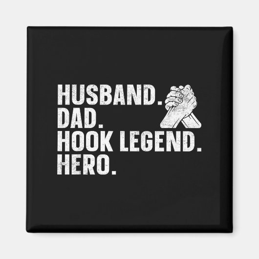 Arm Wrestling Arm Wrestler Husband. Dad. Hook Lege Magnet (Vorne)