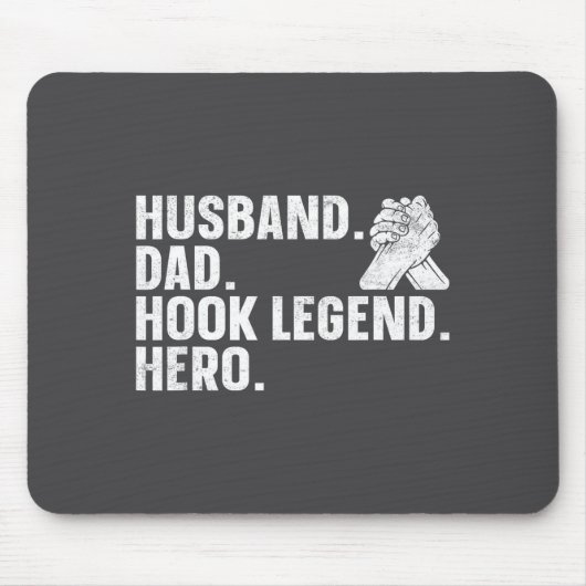 Arm Wrestling Arm Wrestler Husband. Dad. Hook Lege Mousepad (Vorne)