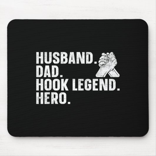 Arm Wrestling Arm Wrestler Husband. Dad. Hook Lege Mousepad (Vorne)