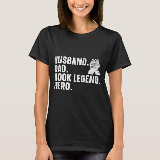 Arm Wrestling Arm Wrestler Husband. Dad. Hook Lege T-Shirt (Vorderseite)