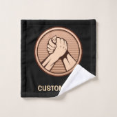 Arm Wrestling Bronze Badhandtuch Set (Waschlappen)
