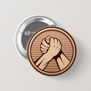 Arm Wrestling Bronze Button