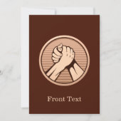 Arm Wrestling Bronze Einladung (Vorderseite)