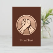 Arm Wrestling Bronze Einladung (Stehend Vorderseite)