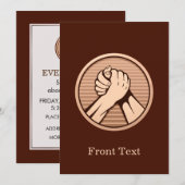 Arm Wrestling Bronze Einladung (Vorne/Hinten)