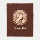 Arm Wrestling Bronze Fleecedecke (Vorderseite)