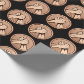 Arm Wrestling Bronze Geschenkpapier (Ecke)