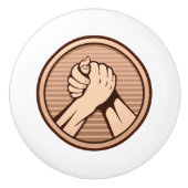 Arm Wrestling Bronze Keramikknauf (Vorderseite)