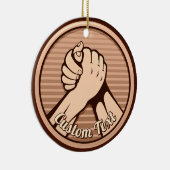 Arm Wrestling Bronze Keramikornament (Rechts)