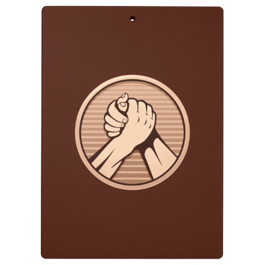 Arm Wrestling Bronze Klemmbrett (Rückseite)