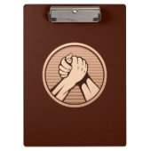 Arm Wrestling Bronze Klemmbrett (Vorderseite)