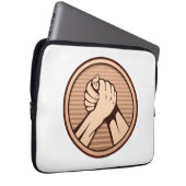 Arm Wrestling Bronze Laptopschutzhülle (Vorne Rechts)